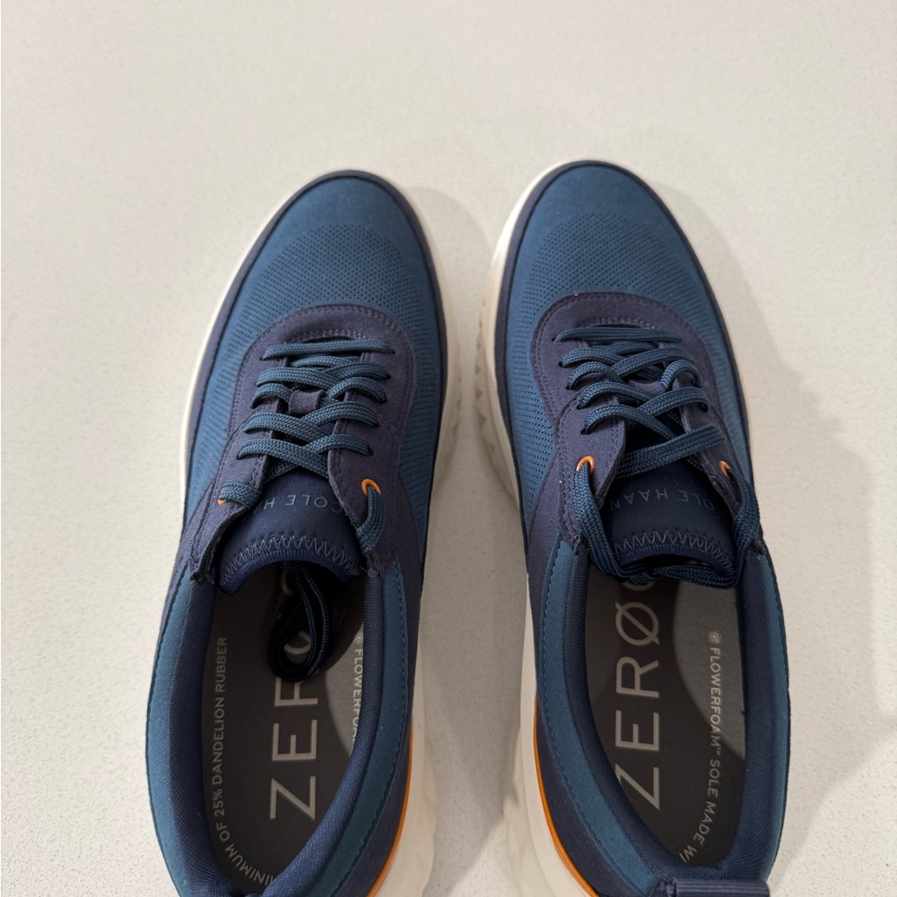 Cole Haan Men's Navy and Orange Accent Sneakers - Picture 4 of 5